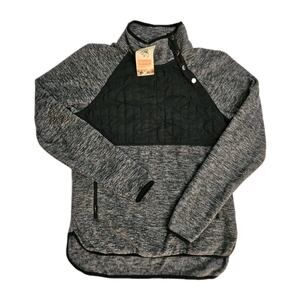 Legendary Whitetails Fletching Quilted Fleece Pullover Women M Snap Neck NWT